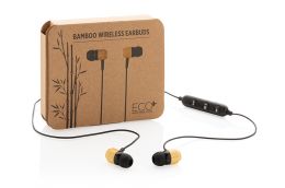 Ecouteurs sans fil en bambou