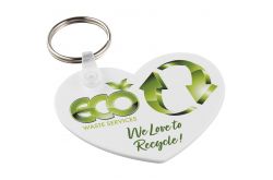 Porte-clés recyclé forme de cœur