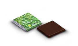 Barres de chocolat carrées