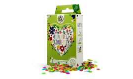 Boîte de confettis en papier semences