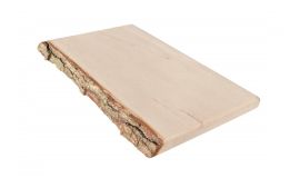 Planche à découper avec écorce sur un seul bord