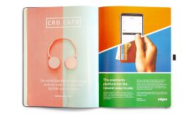Carnets écologiques avec des feuilles de publicité