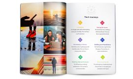 Carnets en lin avec des feuilles de publicité