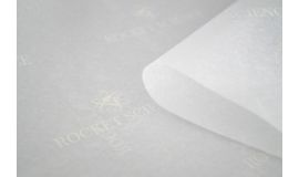 Papier du soie blanc sur blanc | 18 gsm.