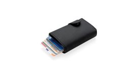 Porte-cartes anti RFID en aluminium et PU