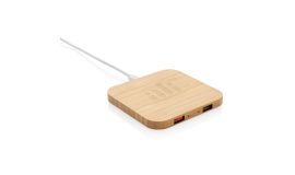 Chargeur sans fil 10W et avec ports USB en bambou