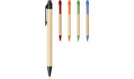 Stylo bille en carton recyclé et plastique de maïs Berk (encre noire)
