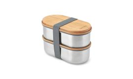 Boîte à bento double en acier inoxydable Black+Blum